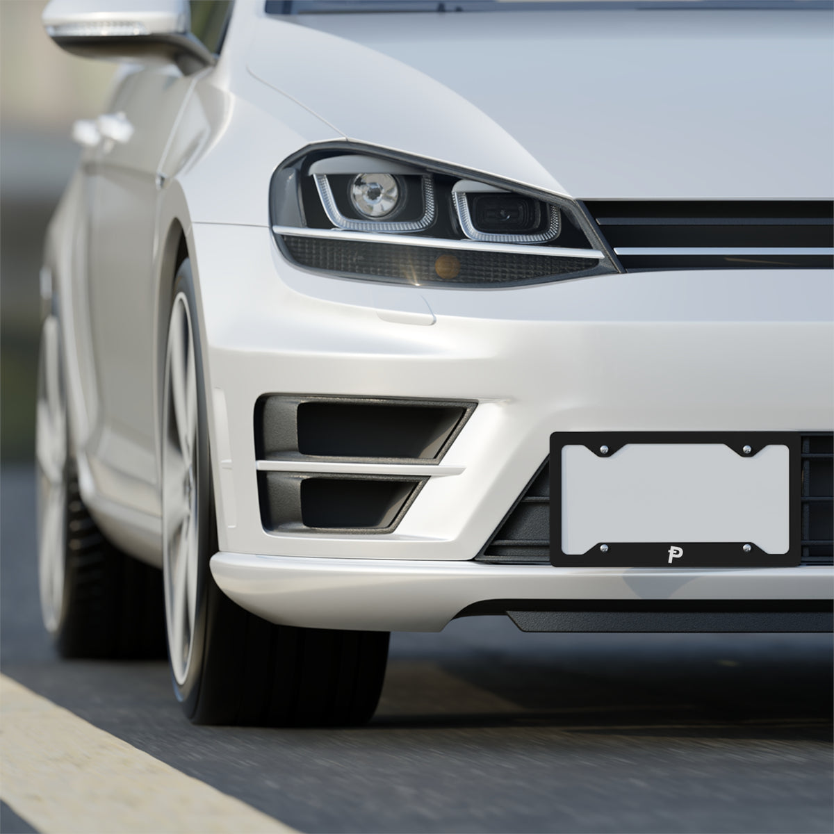 Pepecoin Ᵽ License Plate Frame (Black)