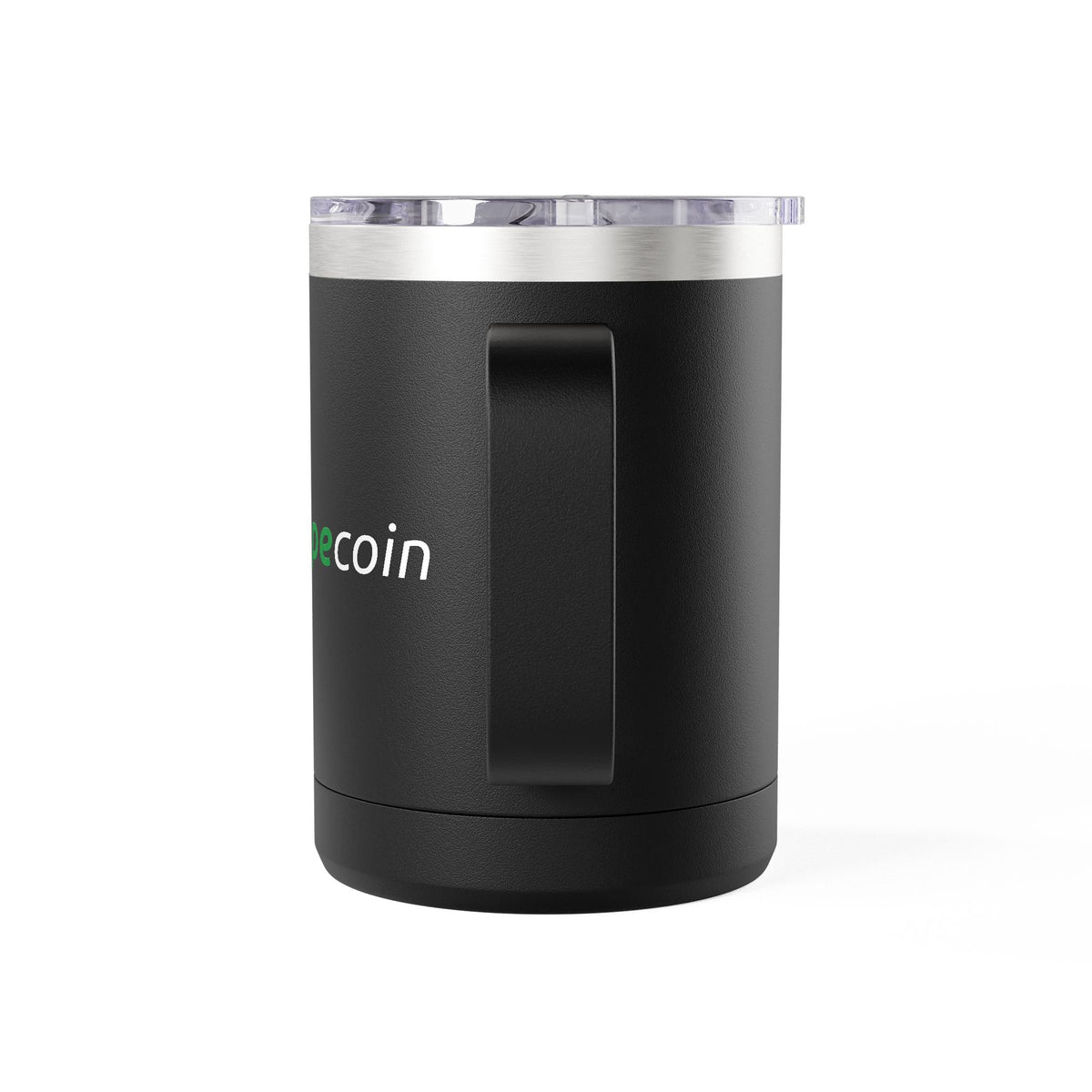 Pepecoin Coffee Mug Tumbler, 15oz (Black)