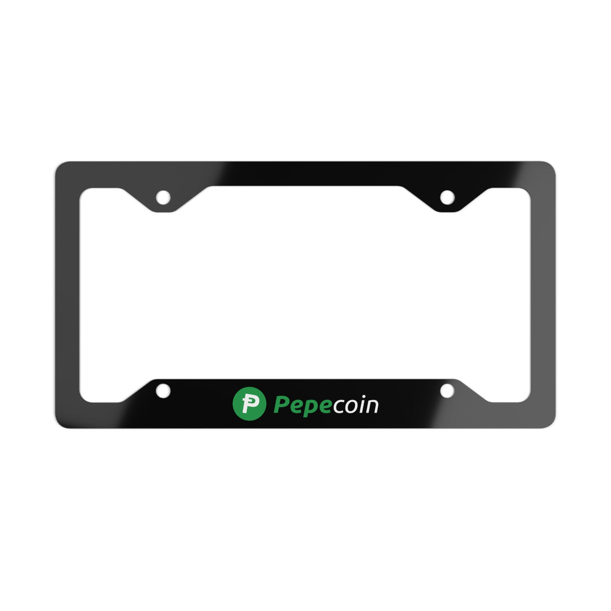 Pepecoin License Plate Frame (Black)