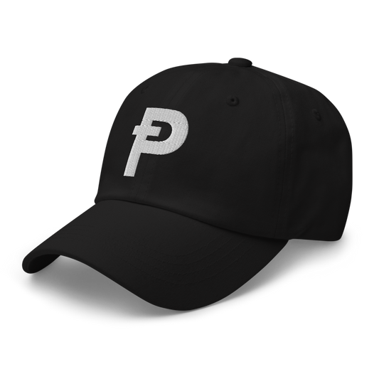 Pepecoin Hat (Black with White Ᵽ)