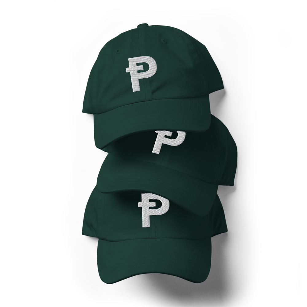 Pepecoin Hat (Green with White Ᵽ)