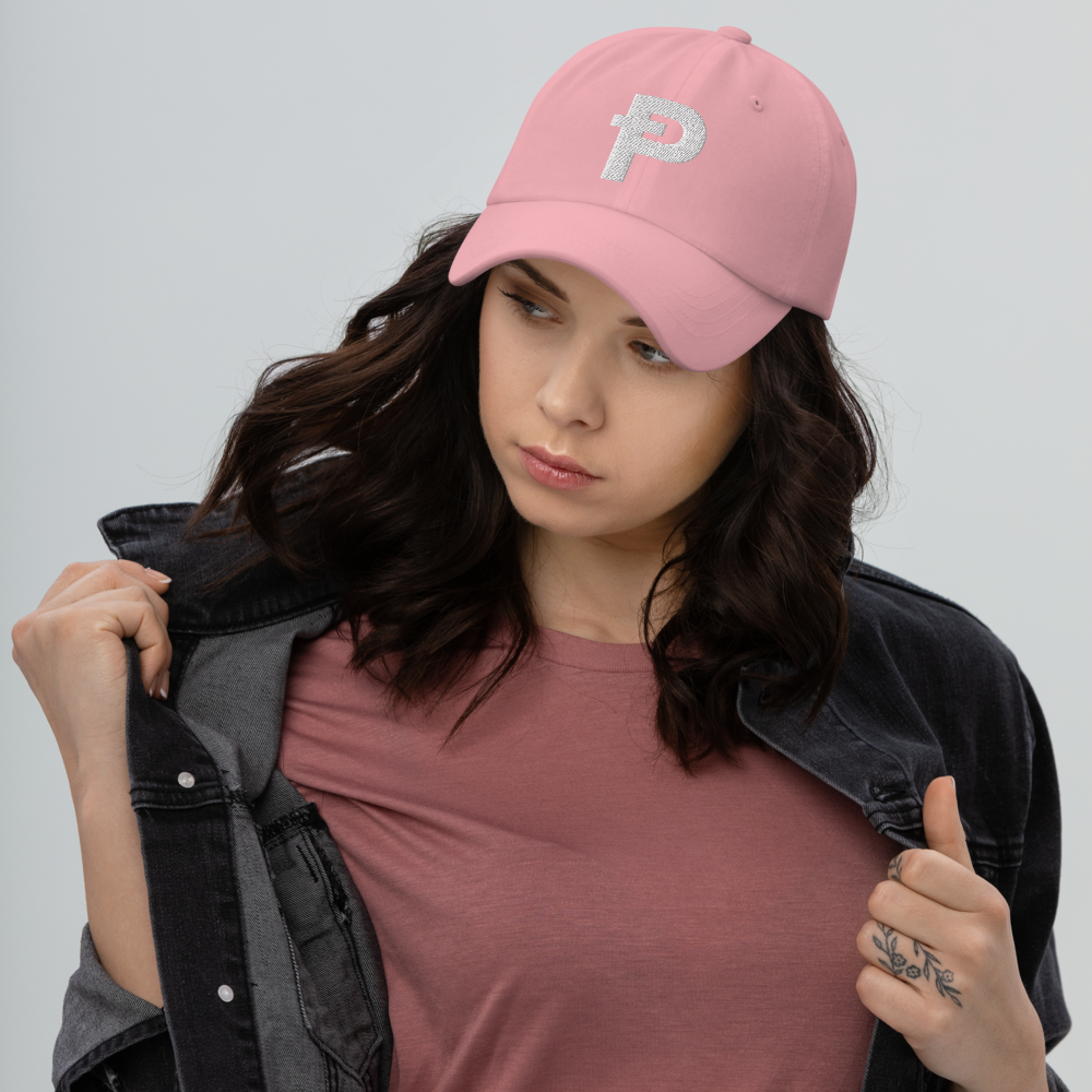 Pepecoin Hat (Pink with White Ᵽ)