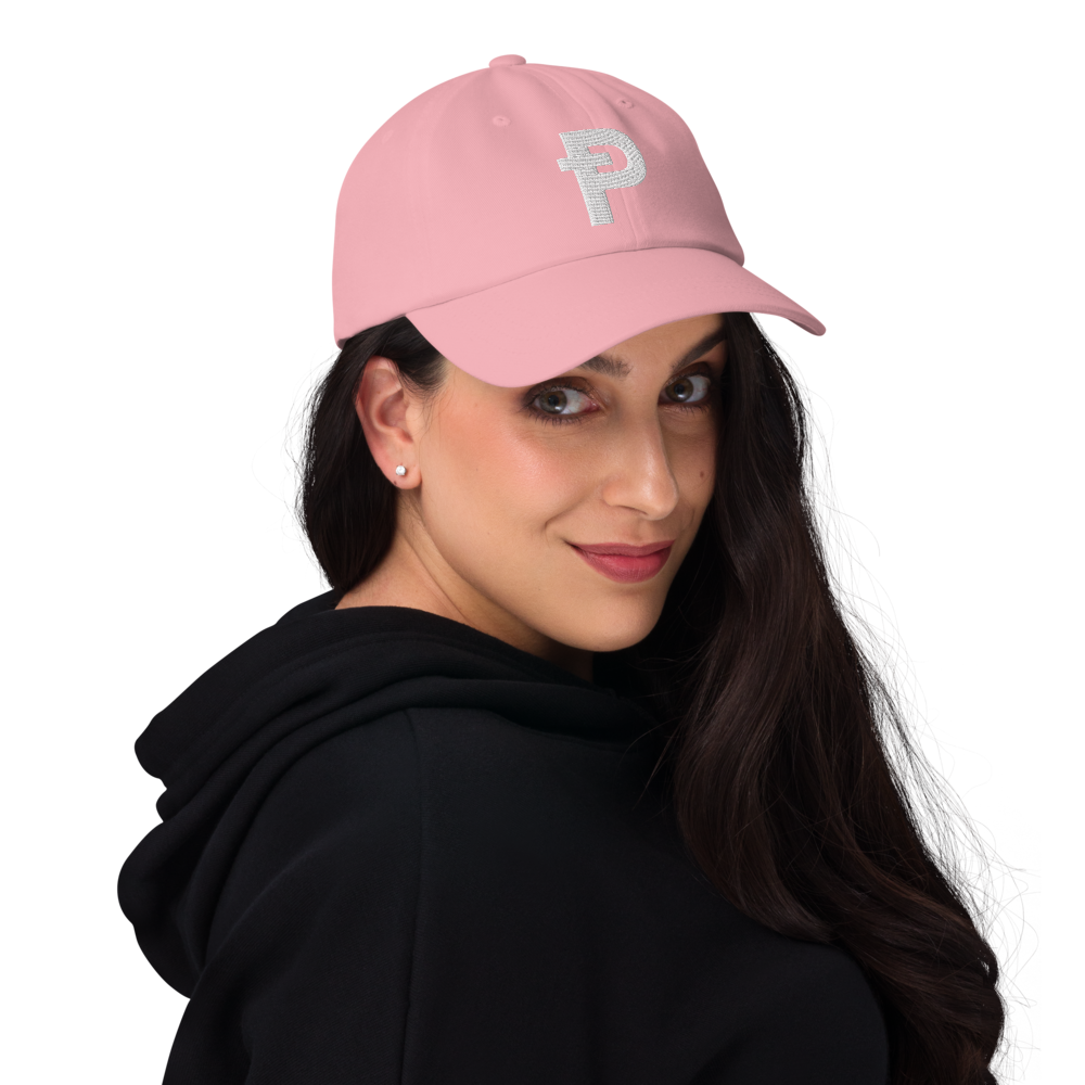 Pepecoin Hat (Pink with White Ᵽ)