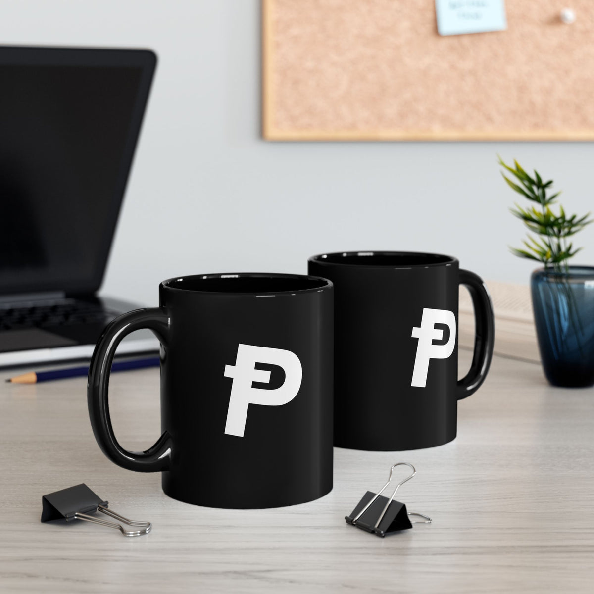 Ᵽ Mug, Black (11oz)