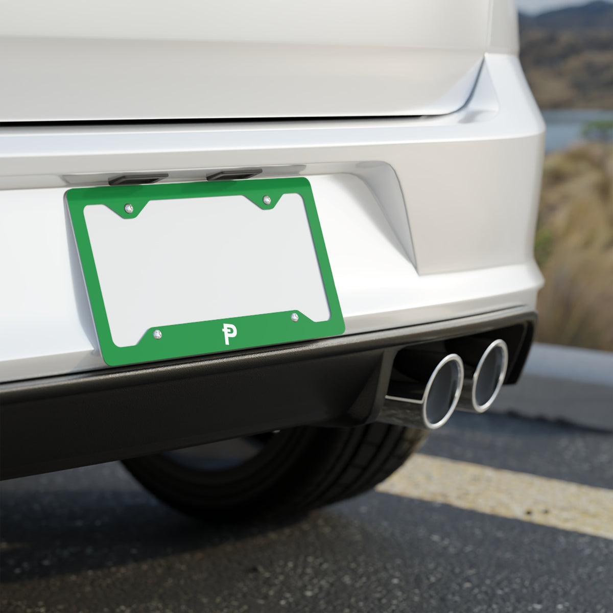Pepecoin Ᵽ License Plate Frame (Green)